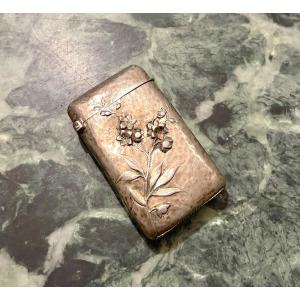 Pyrogenic Art Nouveau Matchbox In 800 Silver
