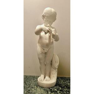 White Marble Sculpture After Charles-antoine Bridan