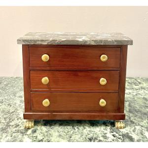 Empire Style Miniature Chest Of Drawers