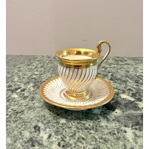 Paris Porcelain Cup And Saucer, Restoration Period 