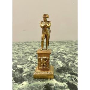 Small Gilded Bronze Statuette Of Napoleon