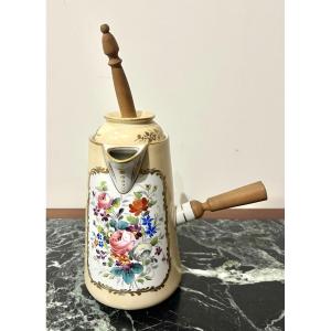 Late 19th Century Paris Porcelain Chocolate Pot
