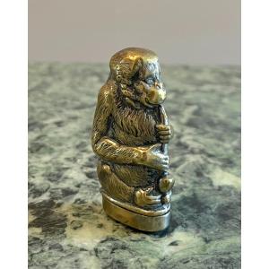 Pyrogenic Matchbox Representing A Monkey From The Late 19th Century