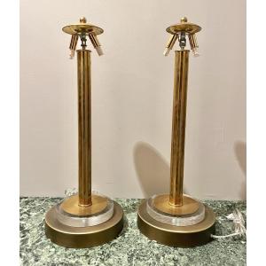 Pair Of Art Deco Style Lamps