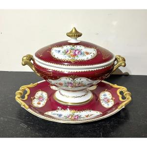 Limoges Porcelain Tureen And Stand