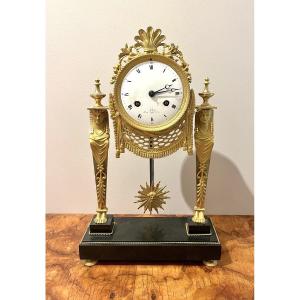 Portico Clock "return From Egypt" Empire Period
