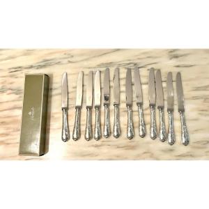 Christofle 12 Entremets Knives, Marly Pattern
