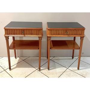 Pair Of Lxvi Style Bedside Tables Circa 1940
