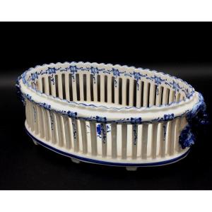 Cup, Openwork Basket In Malicorne Earthenware 