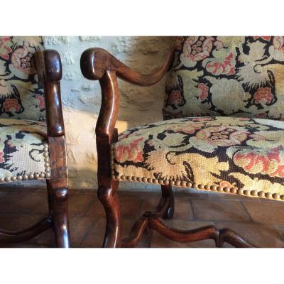 Pair Of Louis XIII Armchairs