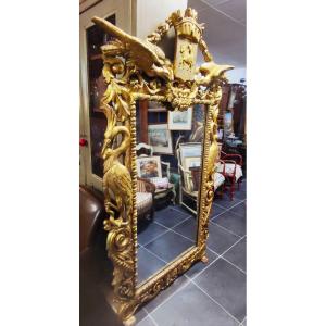 Golden Wood Mirror