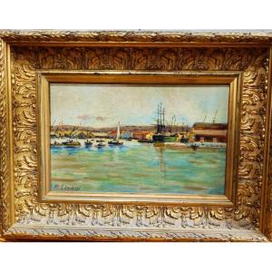 Oil On Wood Signed Lombard