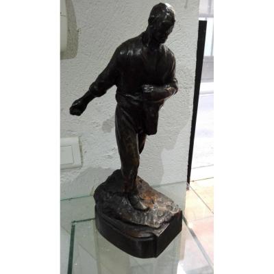 A Statue Represantative Sower Bronze