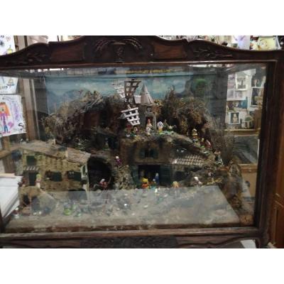 Provencal Creche Under Glass