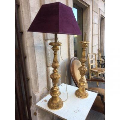Pair Of Golden Candlesticks