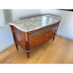 Louis XVI Commode Stamped Daide In Mahogany