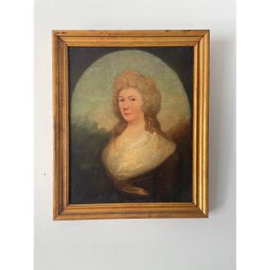 Portrait Of A Lady In Bust From The 18th Century