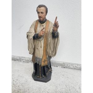Saint Francis Xavier Plaster Statue 19th Century