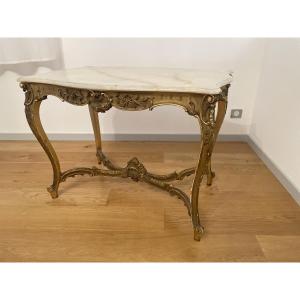 Louis XV Coffee Table In Giltwood