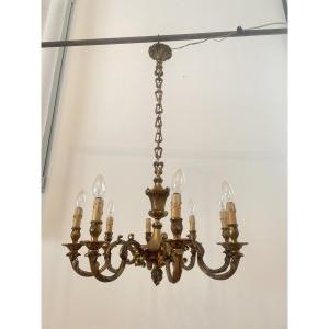8-light Arm Bronze Chandelier