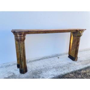 Large 18th Century Faux Marble Fireplace