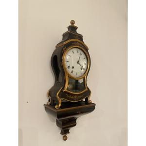 19th Century Painted Wooden Cartel Clock