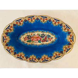 Large Longwy Enamel Dish