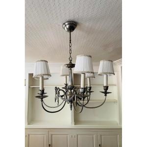 Sciolari Pendant Lamp In Nickel Plated Metal