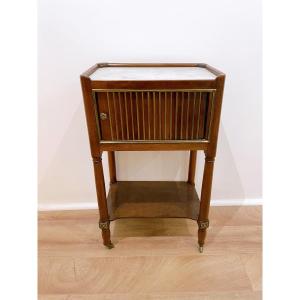 Small Louis XVI Period Solid Mahogany Curtain Cabinet