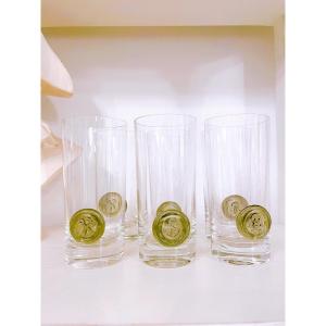 6 Rosenthal Crystal Glasses Pirates Model 