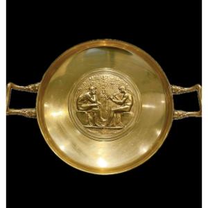 Large Bronze Cup With Handle F Levilain And Barbedienne 19th Century