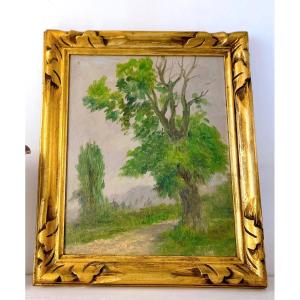 Painting Oil On Wood Charles Ludin