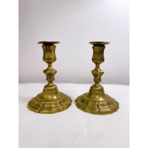 Pair Of 18th-century Bronze Candlesticks