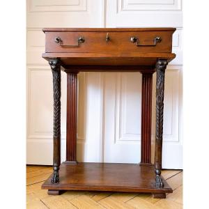 19thᵉ Century Solid Wood Console In The Empire Style