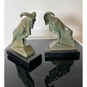 Max Le Verrier (1891-1973) Pair Of Bookends