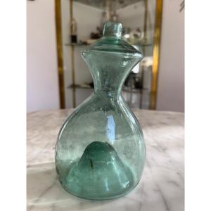 Provençal Blown Glass Shepherd's Feeding Bottle, 19th Century