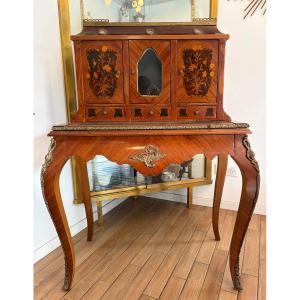 A Daytime Happiness Or Lady's Secretary Desk In Rosewood Marquetry