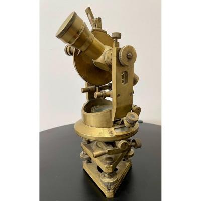 English Brass Theodolite Or Tacheometer Signed Stanley