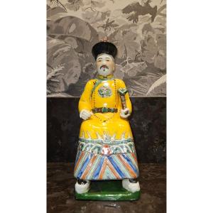 Chinese Dignitary – Polychrome Porcelain With Famille Verte Enamels – China, Late 19th Century