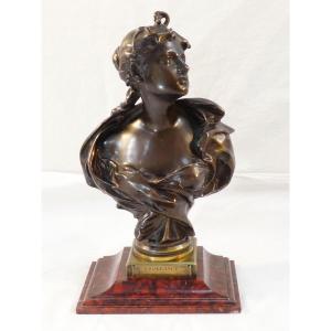 19th Century Bronze By Felix Pierre Richard "esperance"
