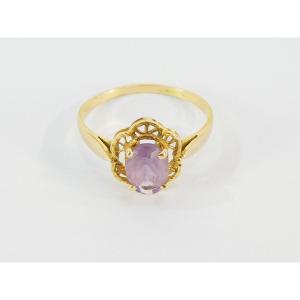 18-karat Yellow Gold Ring With Amethyst