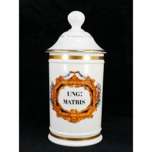 Paris Porcelain Pharmacy Jar "fontemoing & Peigney" Ung: Matris