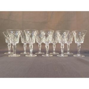 Cristal De Saint-louis 10 Camargue Model Wine Glasses 13.4 Cm