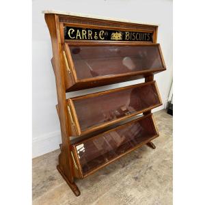 Rare Trade Furniture Display Case "carr's & Co Biscuits" 19th Century