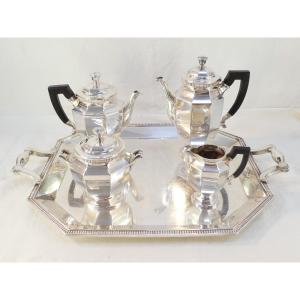 Christofle Gallia Colbert 5-piece Silver-plated Coffee/tea Service, Silver-plated Metal.