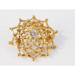 Yves Saint Laurent Gold-tone Metal Brooch
