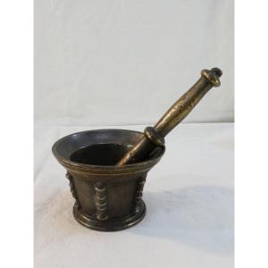Antique Bronze Apothecary's Mortar Or Pestle From The 17th Or 18th Century