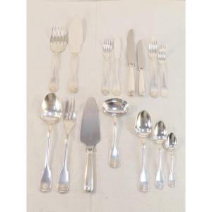 Christofle Vendome Menagere 114 Pieces In Silver-plated Metal