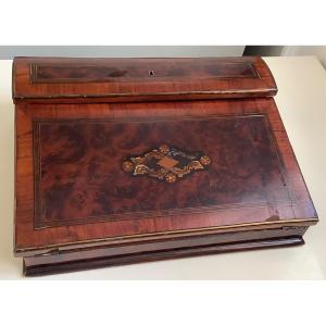 19th Century Marquetry Travel Writing Case