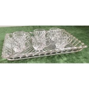 A Baccarat Crystal Liqueur Service Set With Its Tray